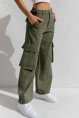Trendy Streetwear Spodnie Cargo z Wysokim Stanem dla Kobiet