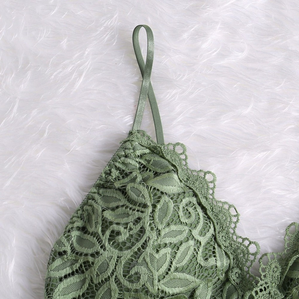 Uwodzicielski Koronkowy Braletka Crop Top