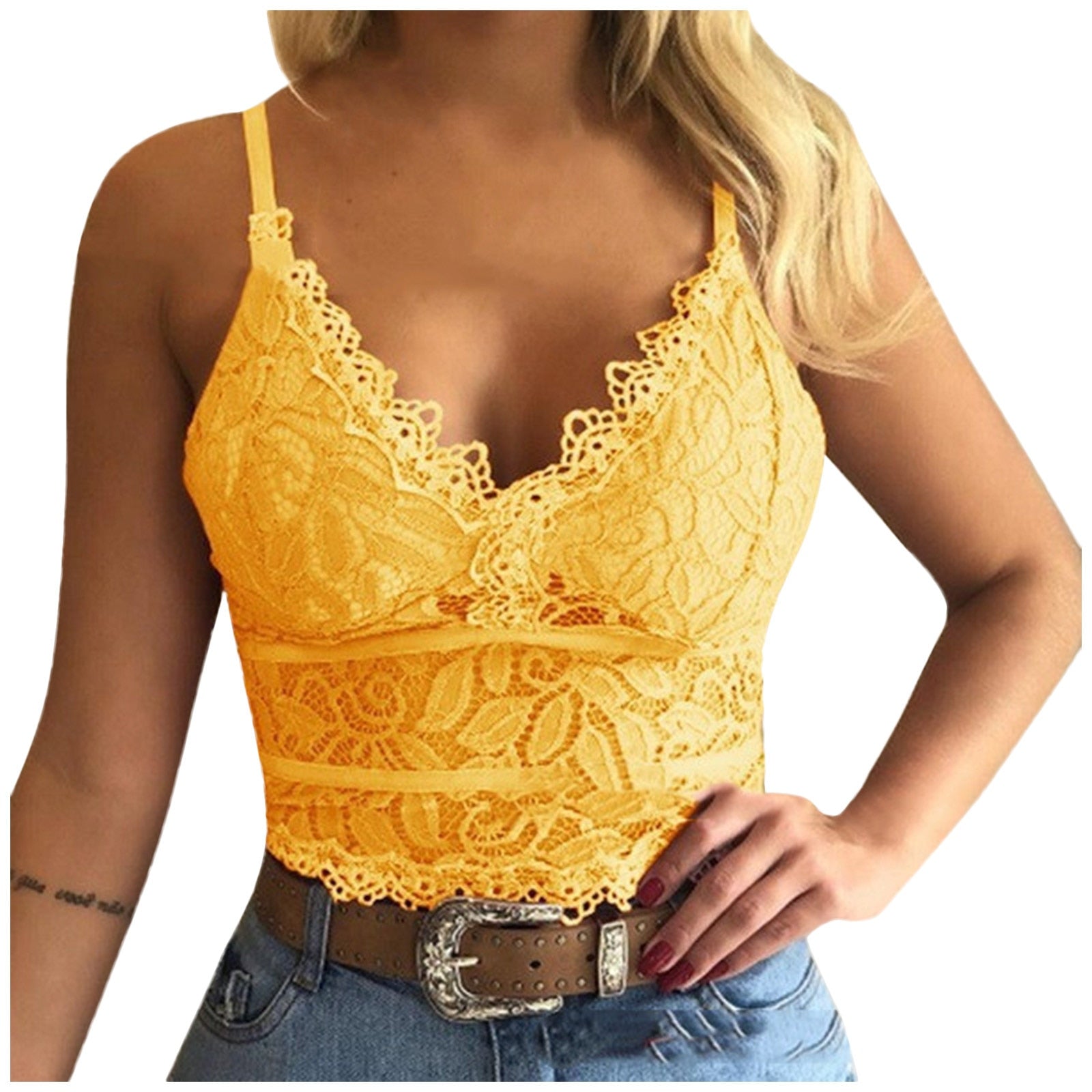 Uwodzicielski Koronkowy Braletka Crop Top