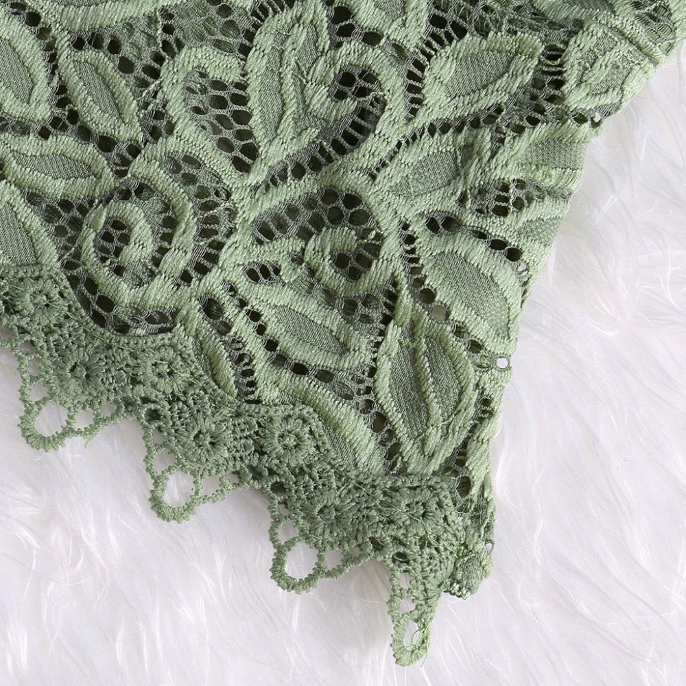 Uwodzicielski Koronkowy Braletka Crop Top